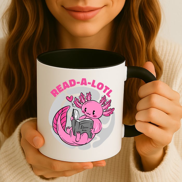 Read A Lotl Axolotl Cute Funny Reading Book Lover Mug