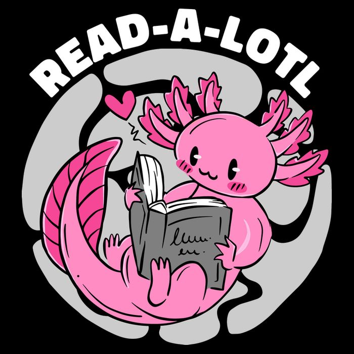 Read A Lotl Axolotl Cute Funny Reading Book Lover Drawstring Bag