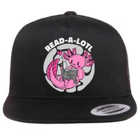 Read A Lotl Axolotl Cute Funny Reading Book Lover Flatbill Hat