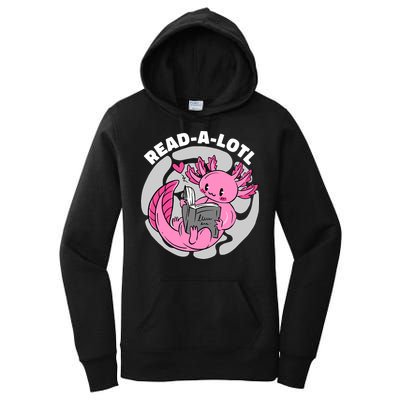 Read A Lotl Axolotl Cute Funny Reading Book Lover Women's Pullover Hoodie