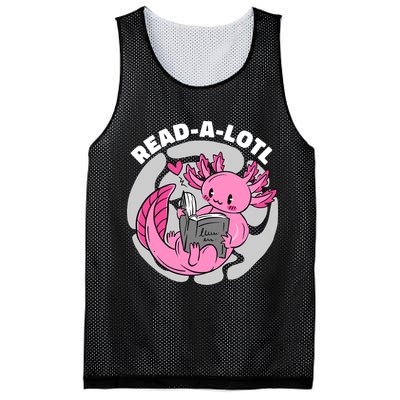 Read A Lotl Axolotl Cute Funny Reading Book Lover Mesh Reversible Basketball Jersey Tank