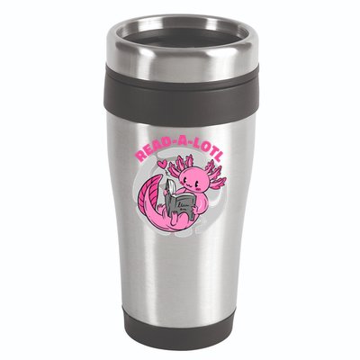 Read A Lotl Axolotl Cute Funny Reading Book Lover 16oz Travel Tumbler