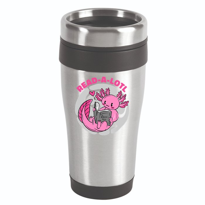 Read A Lotl Axolotl Cute Funny Reading Book Lover 16oz Travel Tumbler