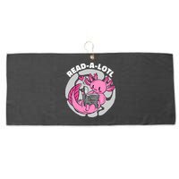 Read A Lotl Axolotl Cute Funny Reading Book Lover Large Microfiber Waffle Golf Towel