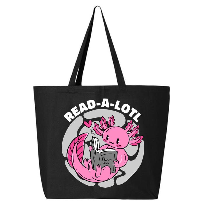 Read A Lotl Axolotl Cute Funny Reading Book Lover 25L Jumbo Tote