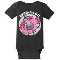 Read A Lotl Axolotl Cute Funny Reading Book Lover Baby Bodysuit