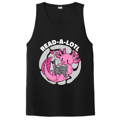 Read A Lotl Axolotl Cute Funny Reading Book Lover PosiCharge Competitor Tank