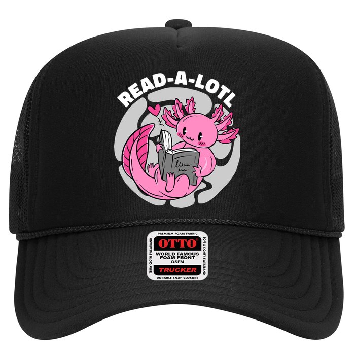 Read A Lotl Axolotl Cute Funny Reading Book Lover Trucker Hat