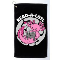 Read A Lotl Axolotl Cute Funny Reading Book Lover Golf Towel