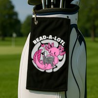 Read A Lotl Axolotl Cute Funny Reading Book Lover Golf Towel