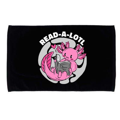 Read A Lotl Axolotl Cute Funny Reading Book Lover Microfiber Hand Towel