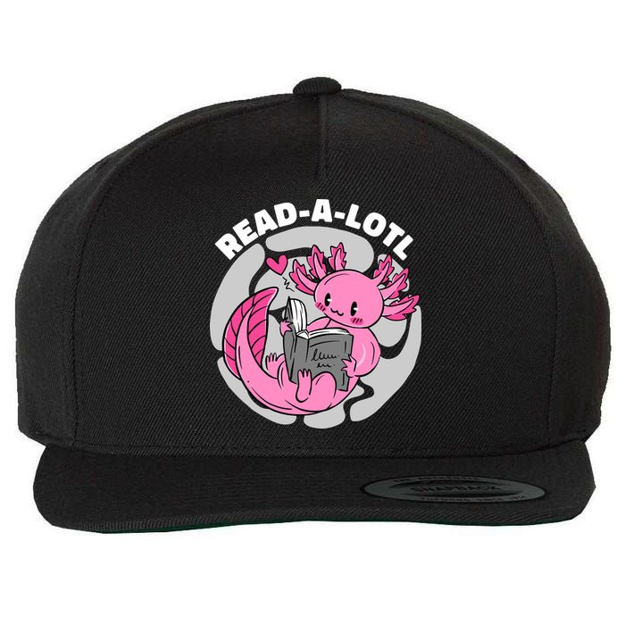 Read A Lotl Axolotl Cute Funny Reading Book Lover Wool Snapback Cap