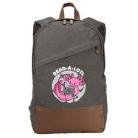 Read A Lotl Axolotl Cute Funny Reading Book Lover Cotton Canvas Backpack