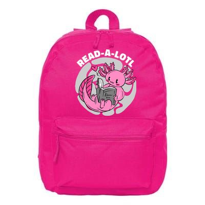 Read A Lotl Axolotl Cute Funny Reading Book Lover 16 in Basic Backpack