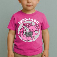 Read A Lotl Axolotl Cute Funny Reading Book Lover Toddler T-Shirt