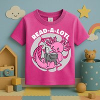 Read A Lotl Axolotl Cute Funny Reading Book Lover Toddler T-Shirt