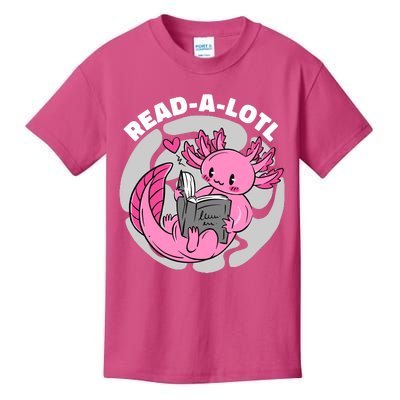 Read A Lotl Axolotl Cute Funny Reading Book Lover Kids T-Shirt