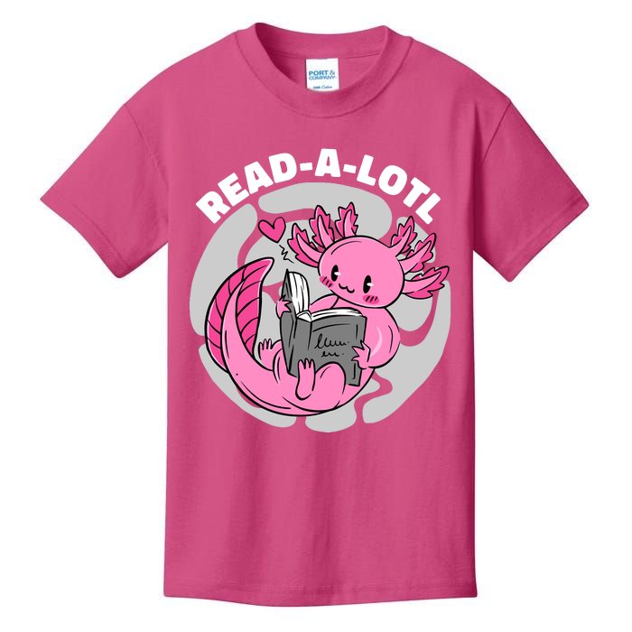 Read A Lotl Axolotl Cute Funny Reading Book Lover Kids T-Shirt