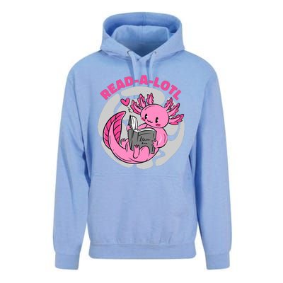 Read A Lotl Axolotl Cute Funny Reading Book Lover Unisex Surf Hoodie