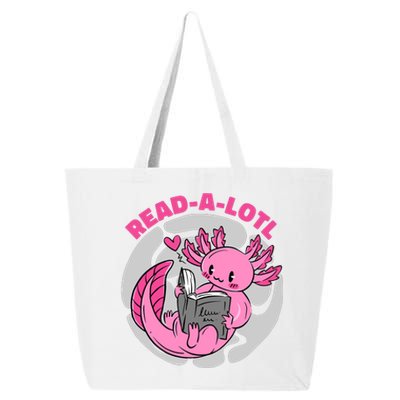 Read A Lotl Axolotl Cute Funny Reading Book Lover 25L Jumbo Tote