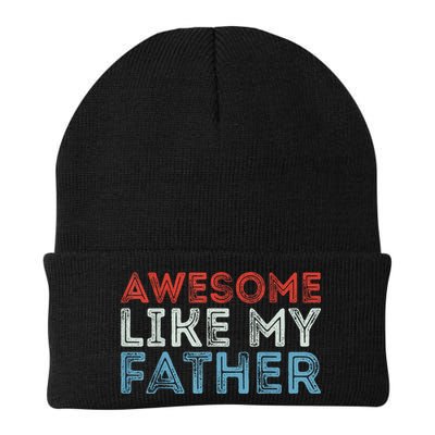 Retro Awesome Like My Father Dad Daddy Parents Day Tee Beanie