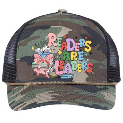 Readers Are Leaders Book Lover Bookworm Retro Rope Trucker Hat Cap