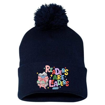 Readers Are Leaders Book Lover Bookworm Pom Pom 12in Knit Beanie