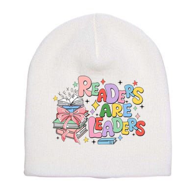 Readers Are Leaders Book Lover Bookworm Short Acrylic Beanie