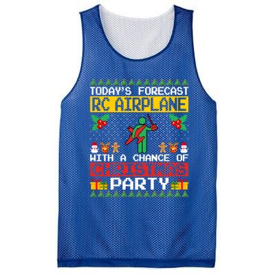 Rc Airplane Lover Christmas Party Rc Airplane Ugly Xmas Cute Gift Mesh Reversible Basketball Jersey Tank