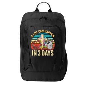 Retro A Lot Can Happen in 3 Days Floral Easter Day City Backpack