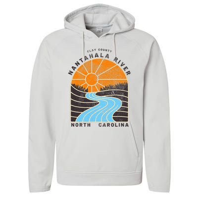 Rivers And Lakes Of Nc Nantahala River Performance Fleece Hoodie