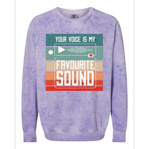 Romantics Audio Love Special Connection Voice Sound Of Love Colorblast Crewneck Sweatshirt