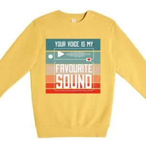 Romantics Audio Love Special Connection Voice Sound Of Love Premium Crewneck Sweatshirt