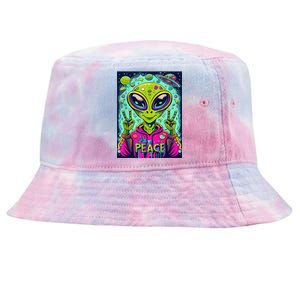 Retro Alien Lover UFO Abduction Team Alien Tie-Dyed Bucket Hat