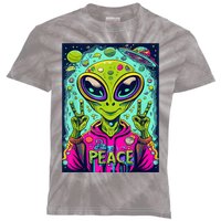 Retro Alien Lover UFO Abduction Team Alien Kids Tie-Dye T-Shirt