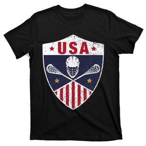 Retro America Lacrosse I Proud Usa Lax Player Jersey T-Shirt