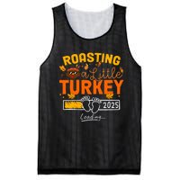 Roasting A Little Turkey Thanksgiving Pregnancy Announcement Mesh Reversible Basketball Jersey Tank