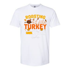 Roasting A Little Turkey Thanksgiving Pregnancy Announcement Softstyle CVC T-Shirt