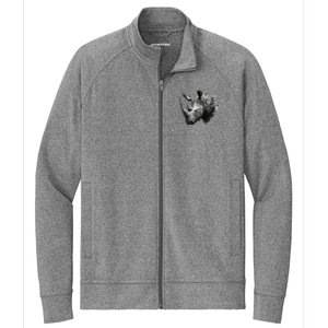 Rhino animal lovers animal rhino Stretch Full-Zip Cadet Jacket