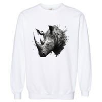 Rhino animal lovers animal rhino Garment-Dyed Sweatshirt