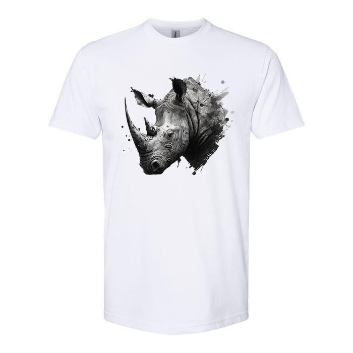 Rhino animal lovers animal rhino Softstyle CVC T-Shirt