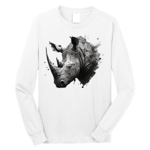 Rhino animal lovers animal rhino Long Sleeve Shirt