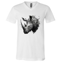 Rhino animal lovers animal rhino V-Neck T-Shirt