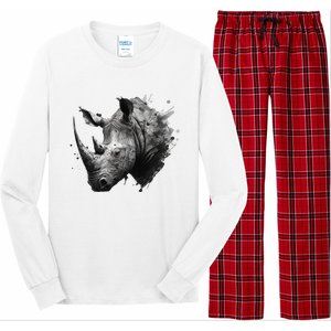 Rhino animal lovers animal rhino Long Sleeve Pajama Set