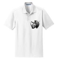 Rhino animal lovers animal rhino Dry Zone Grid Polo