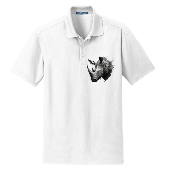 Rhino animal lovers animal rhino Dry Zone Grid Polo