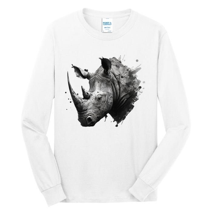 Rhino animal lovers animal rhino Tall Long Sleeve T-Shirt