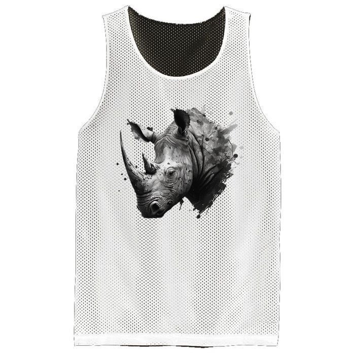 Rhino animal lovers animal rhino Mesh Reversible Basketball Jersey Tank