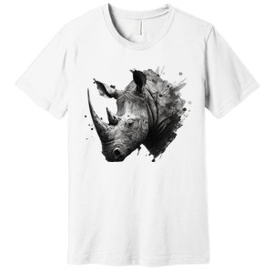 Rhino animal lovers animal rhino Premium T-Shirt