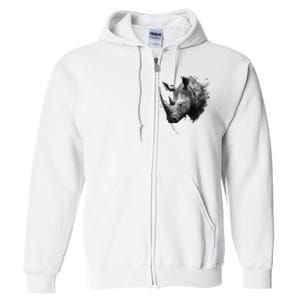 Rhino animal lovers animal rhino Full Zip Hoodie